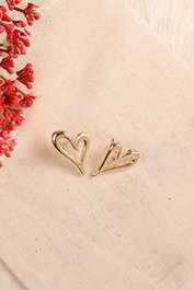 Heliophilia Silver Pendientes de Oro con Recubrimiento de Laca en Dorado